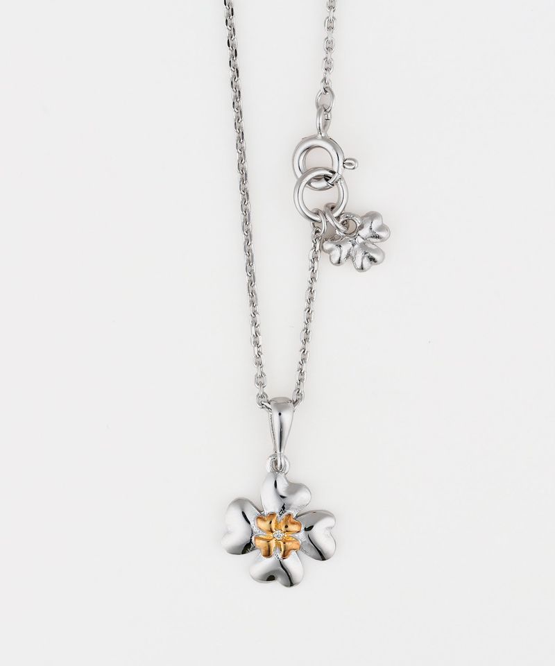 GRAYNOISE（グレーノイズ）の「Double clover necklace G (925 silver)（Accessories）」