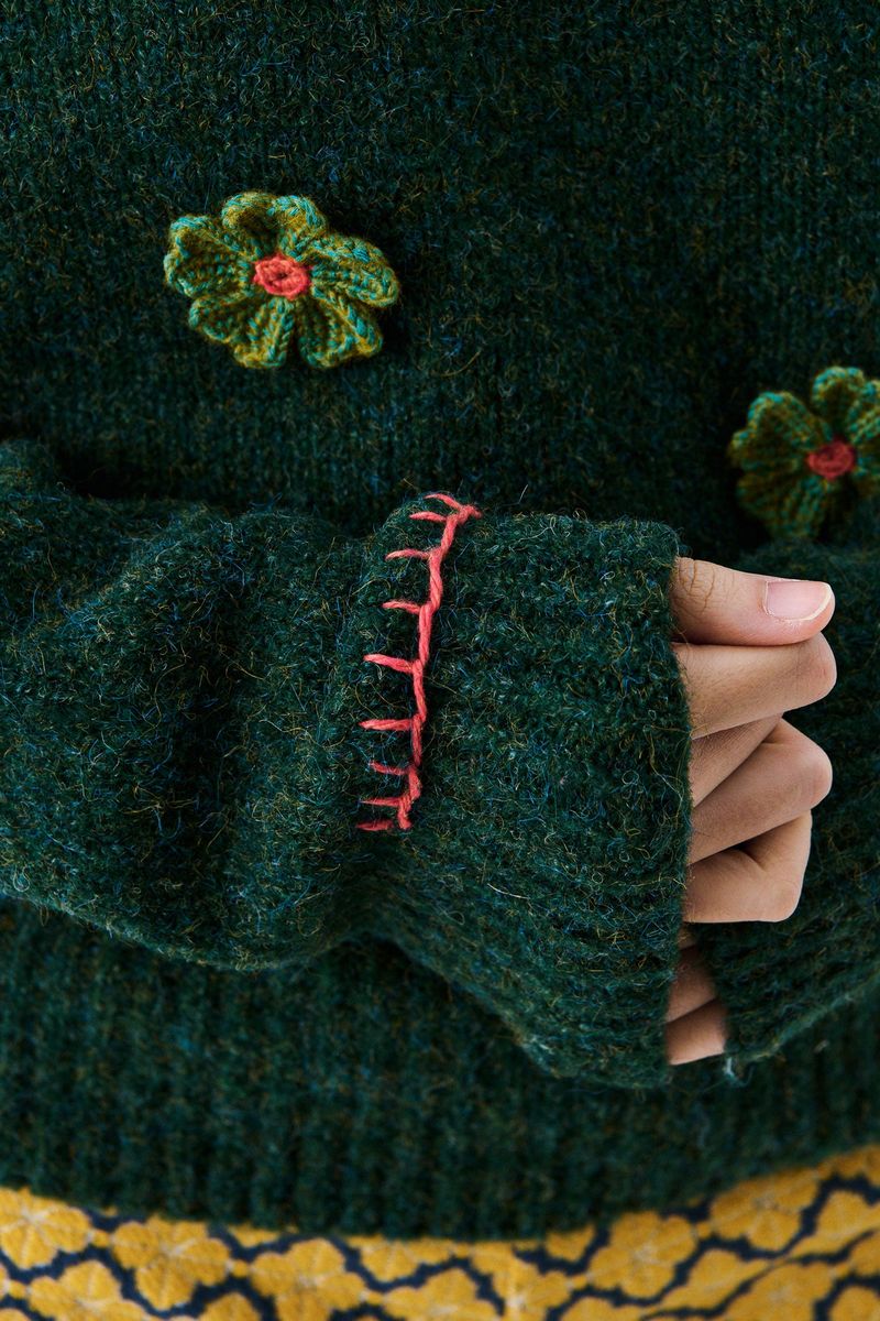 Tommy Flower Knit [Green]