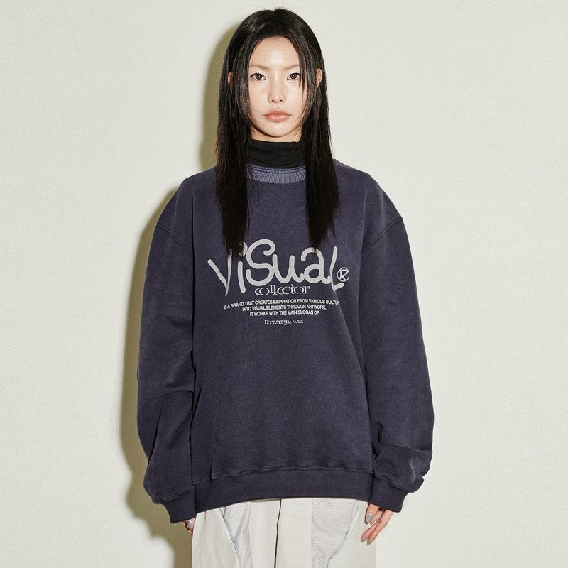 drawing artwork sweatshirt [navy]