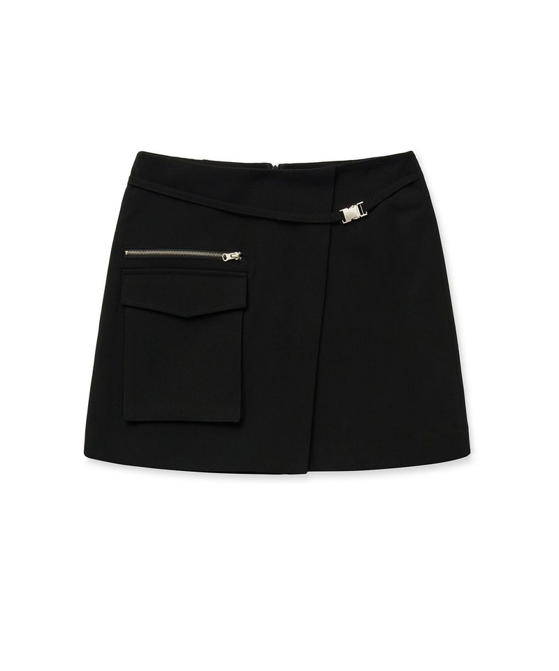 MIDNIGHT MOVE（ミッドナイトムーブ）の「zip skirt (black)（Skirts）」