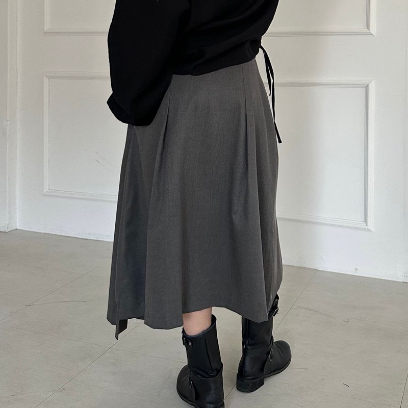 Covered Wrap Skirt - 2colors  