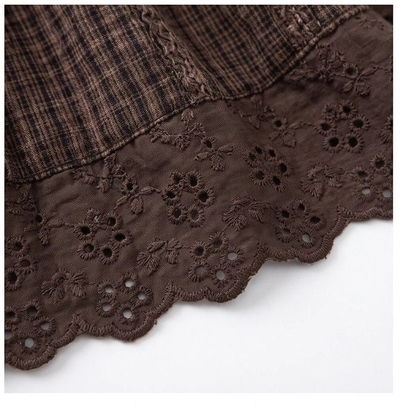 Marlene Check Tiered Mini Skirt