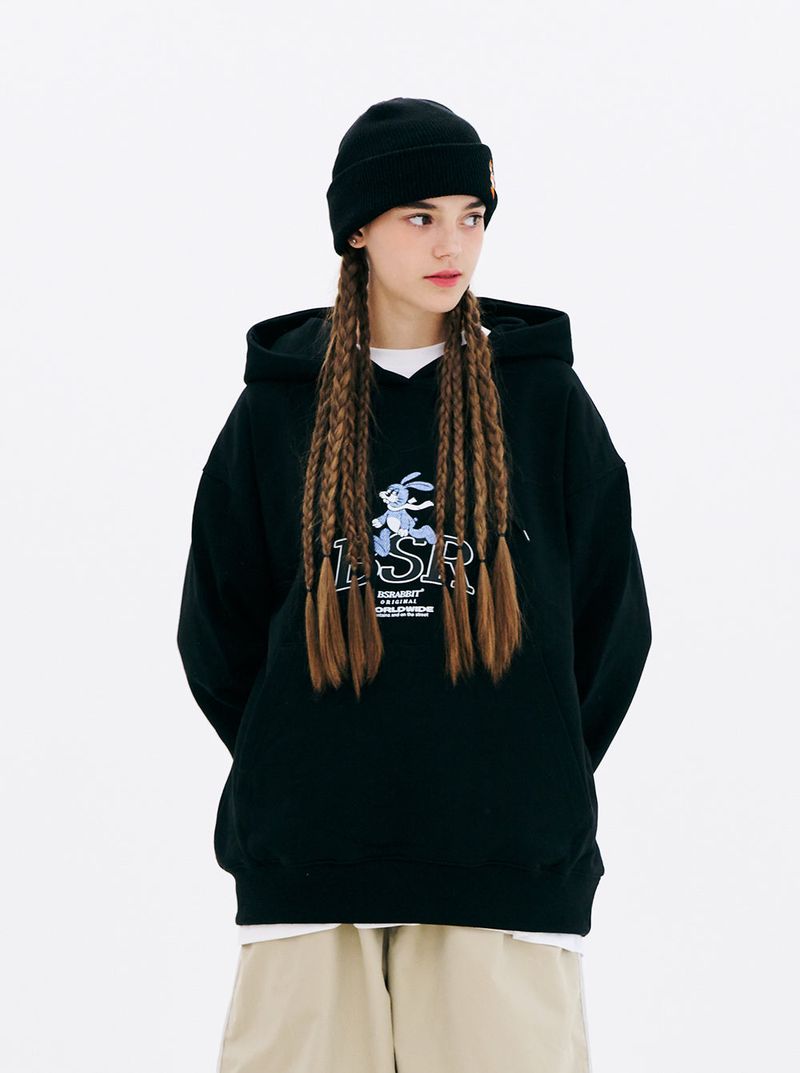 BSR SUNDAY RABBIT HOODIE BLACK