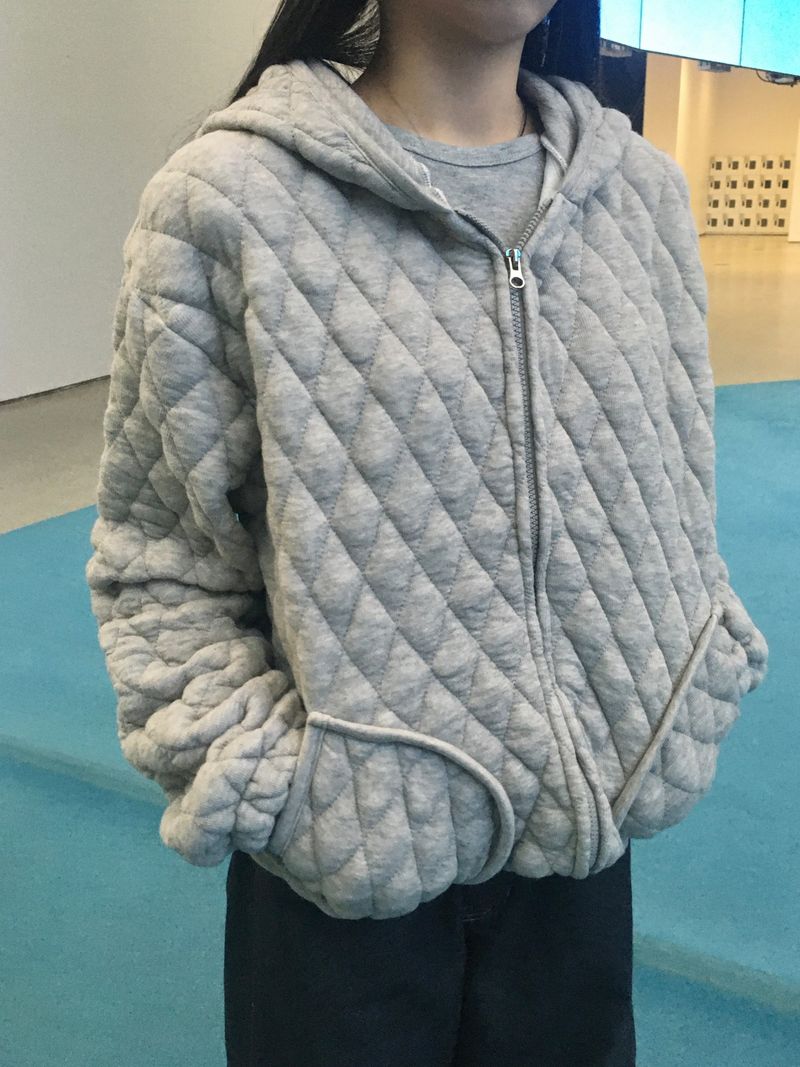 Marron Quilted Jumper (3c)