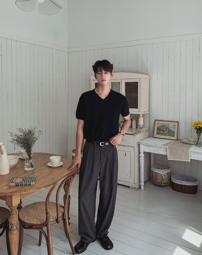 Dainel Two-Tuck Wide Slacks