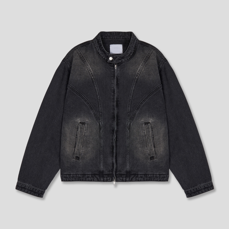 LEGACY CURVED CUT OFF DENIM JACKET