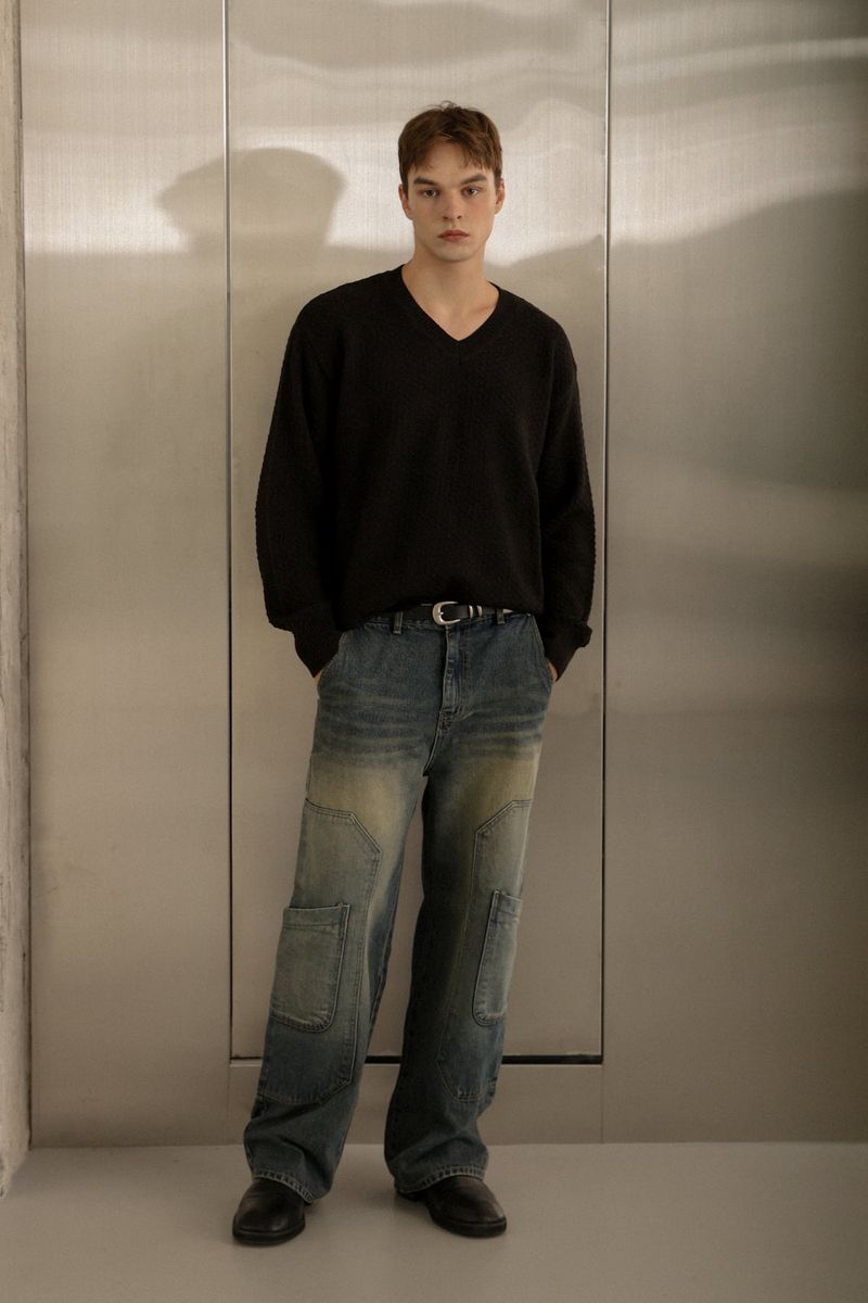 Washed Carpenter Pocket Pants