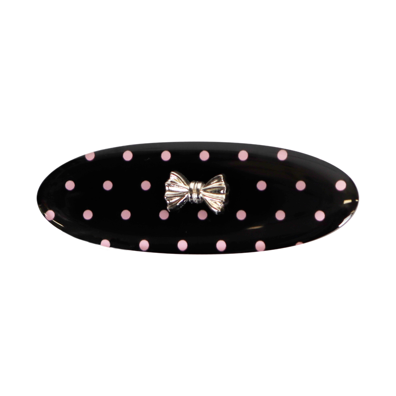 [2EA 1SET] POLKA DOT RIBBON HAIRPIN