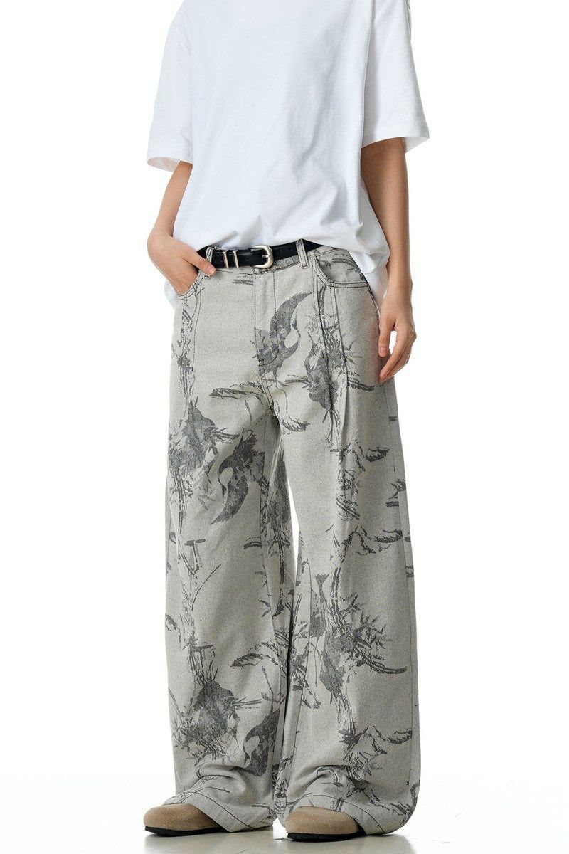 CZ Basicsの「Gray White Jacquard Jeans(Pants)」