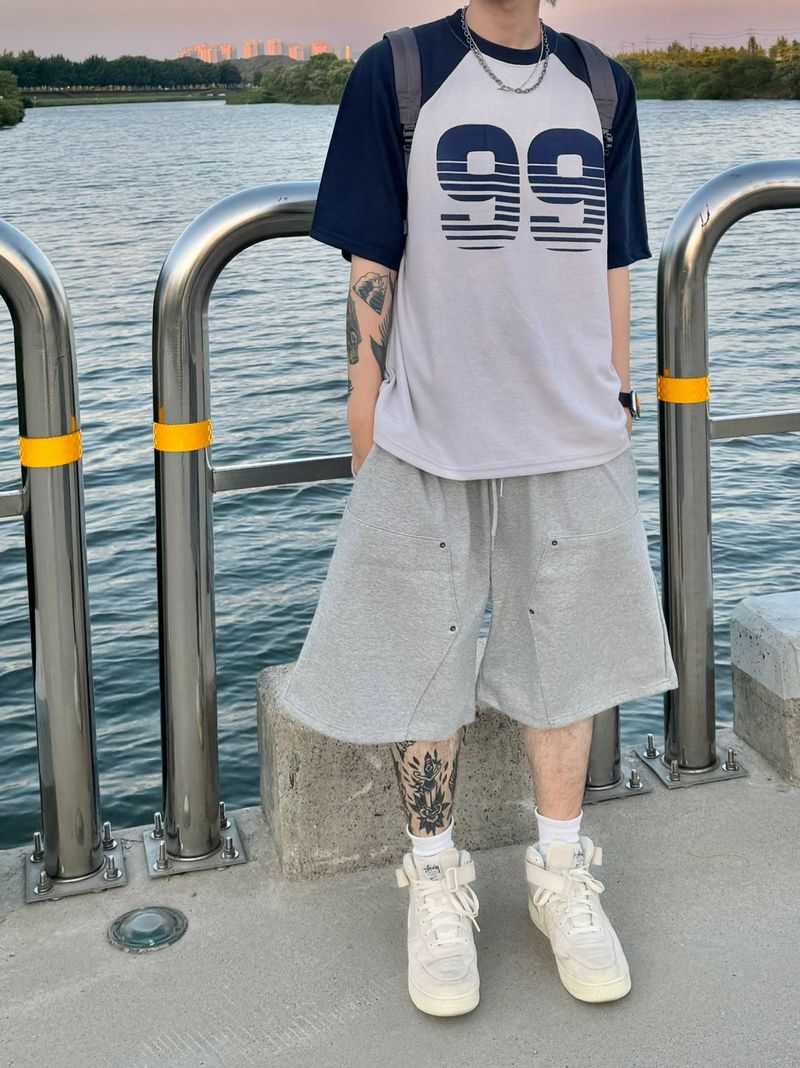 Nine raglan short sleeve knit T 3C