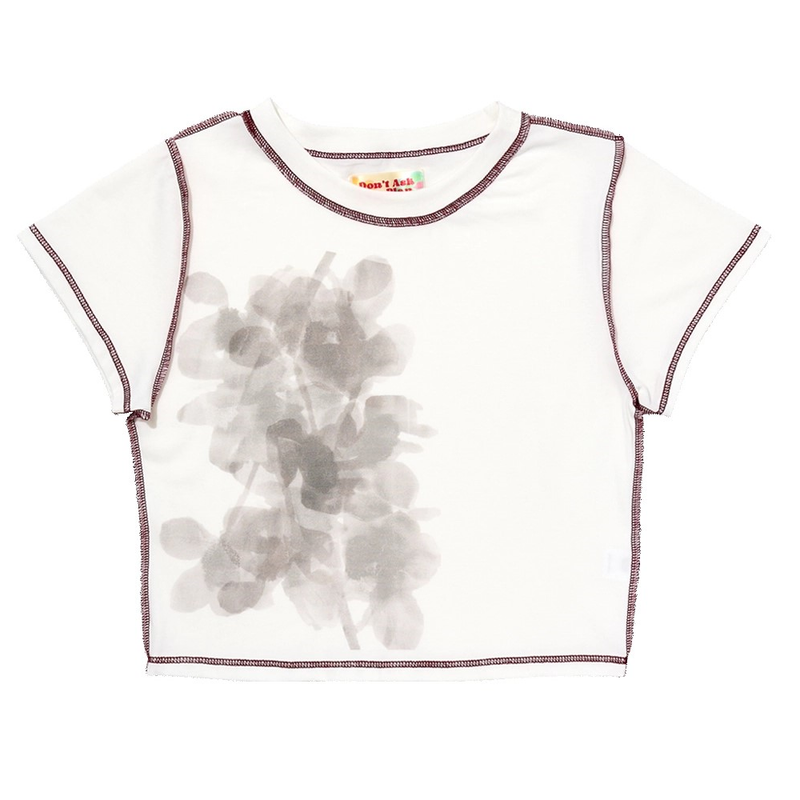 Don't Ask My Plan (DAMP)(ドントアスクマイプラン)の「'LEAF' STITCH CROP TOP(Tops)」