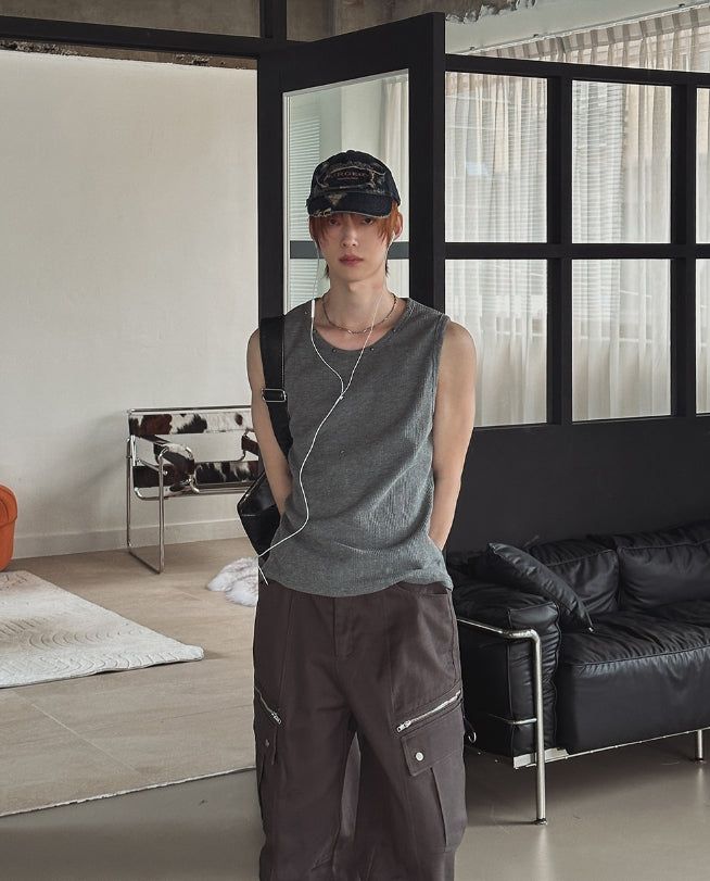2PLAN（ツープラン）の「Node Stud Ribbed Sleeveless（Tops）」