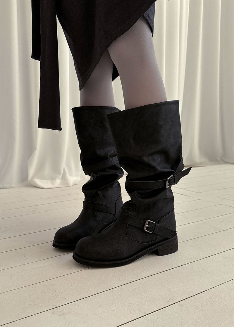LOOSE BELT MIDDLE BOOTS