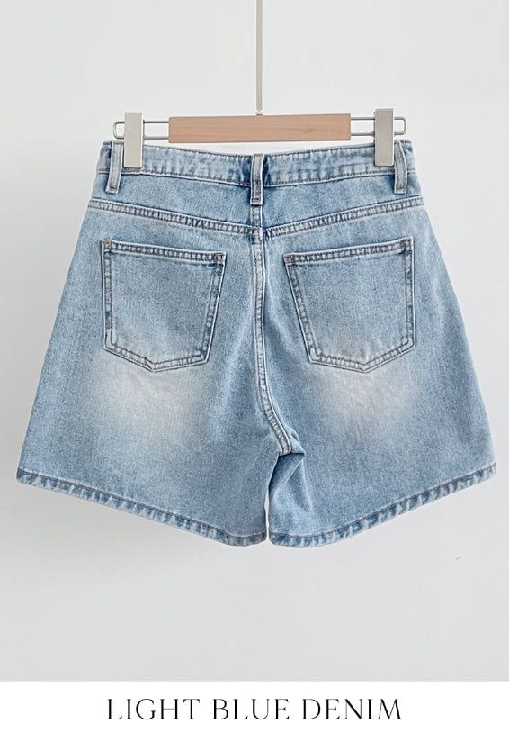 Slom Washing Denim Shorts