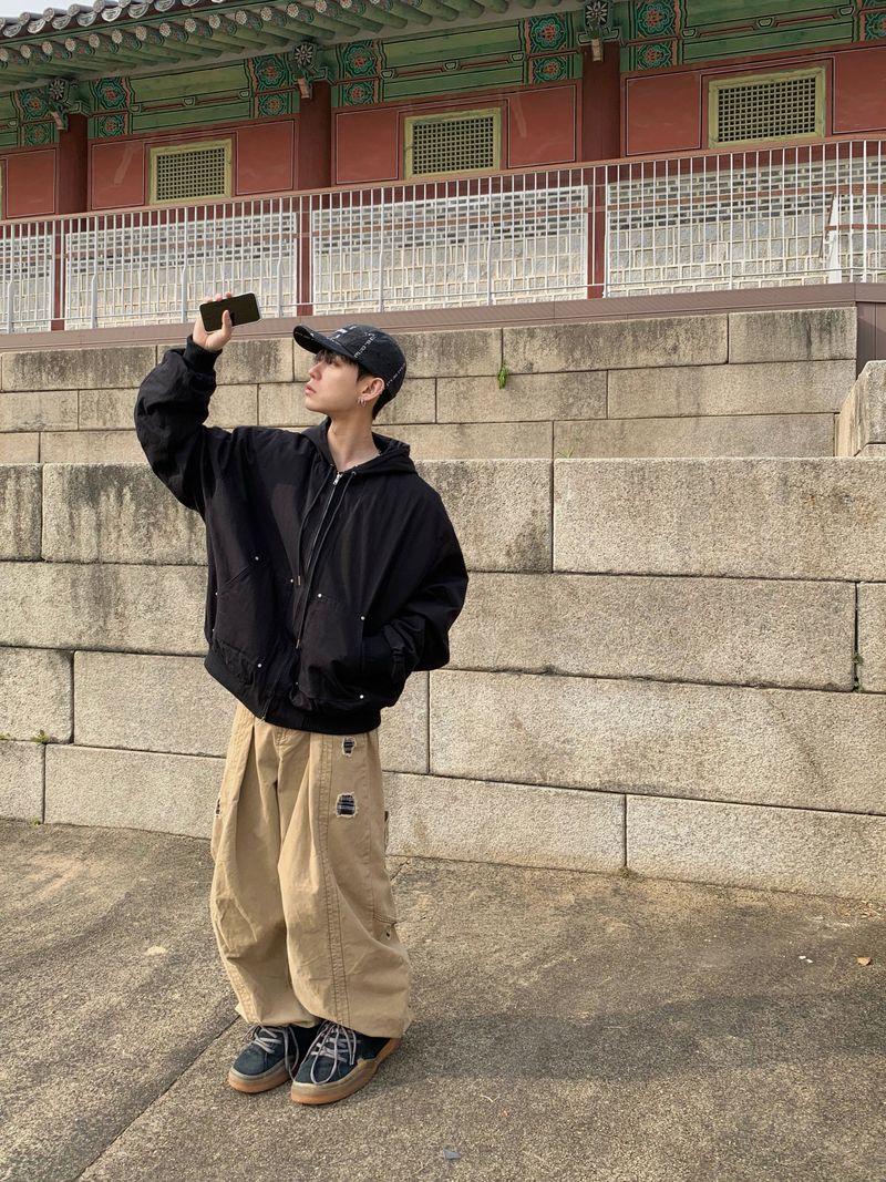 DISCERNMENT（ディサーンメント）の「Dummy Rivet Crop Cotton Hooded Jacket 2C（Jackets/Outerwear）」