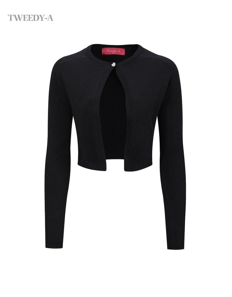 Catherine Hart one-button knit cardigan
