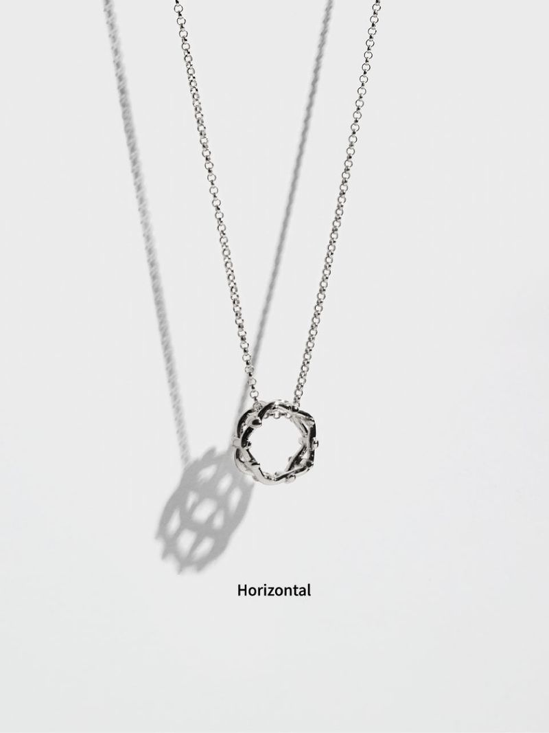 Multi Hash Tag Small Necklace (Silver)