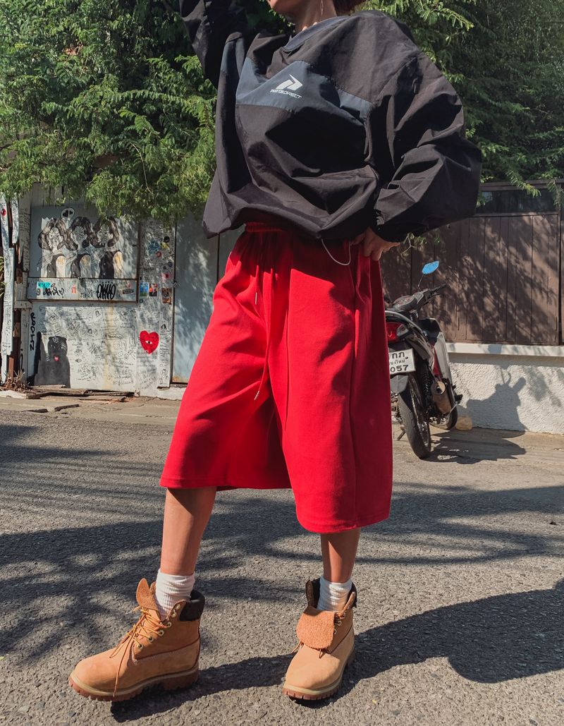 ハイキサイドピンタックワイドハーフパンツ
