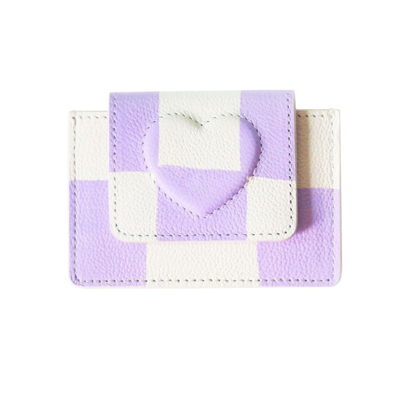 keike（ケイク）の「shape of' wallet - purple check（Smartphone Accessories）」