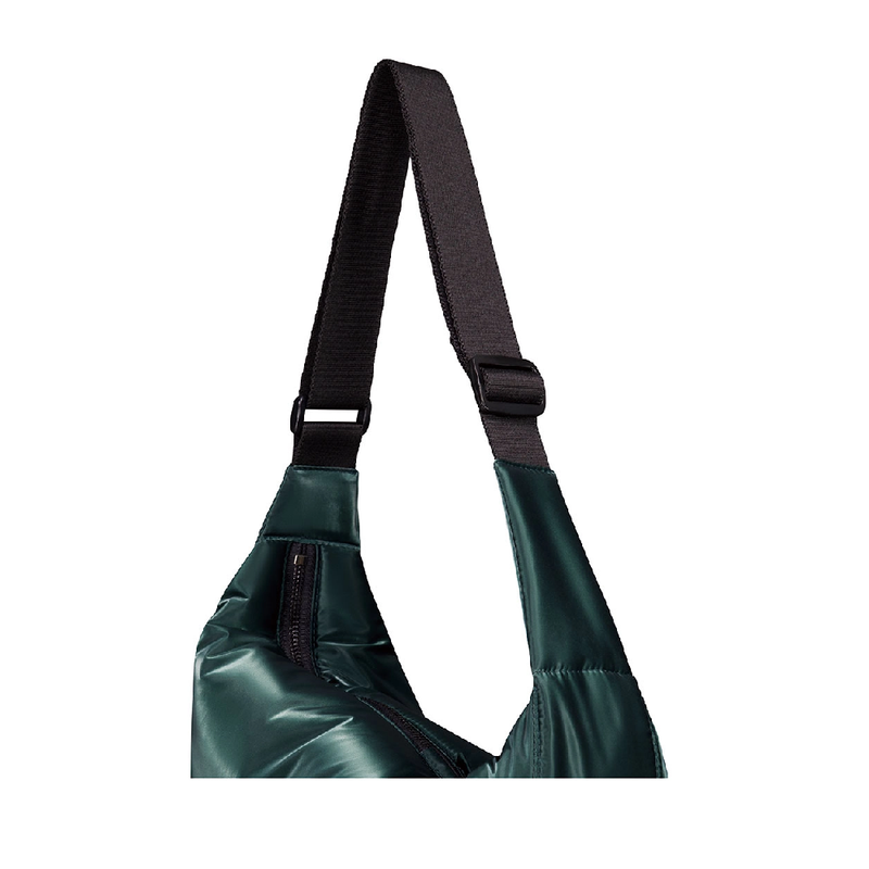 SOFT GLOSSY CROSS BAG_DEEP GREEN