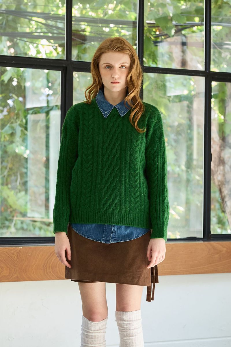 ARIKIM（アリキム）の「JUICY ROUND KNIT / GREEN（Tops）」