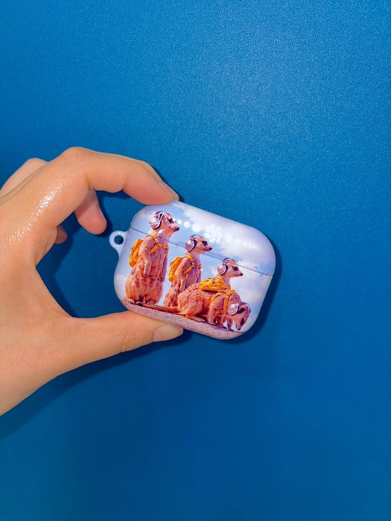 Furry Friends airpods case_Meerkat