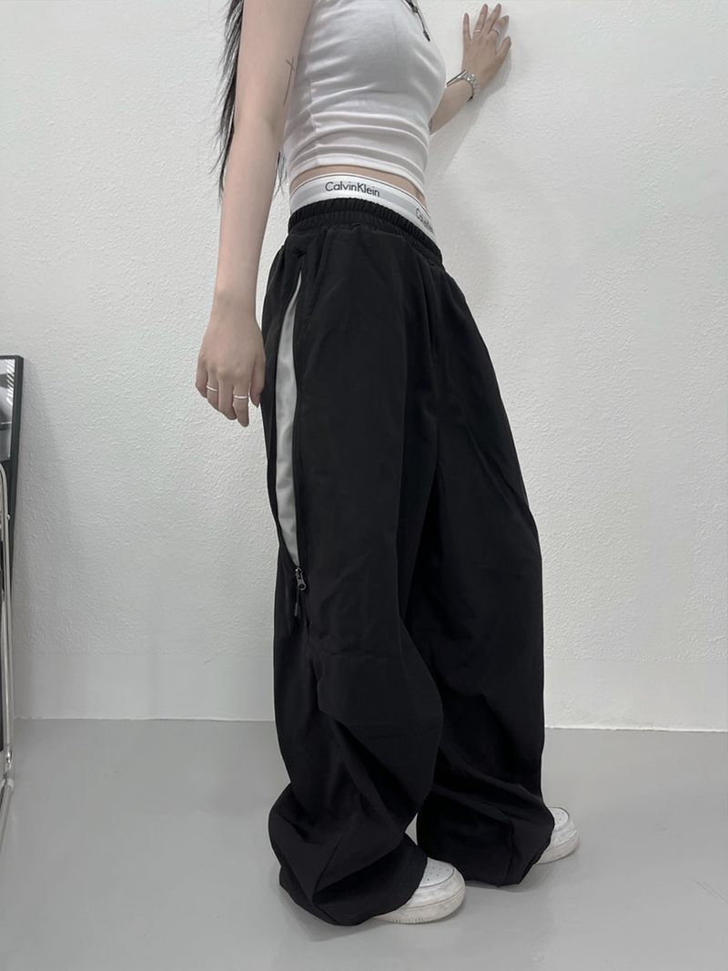 side zipper color pants (unisex)
