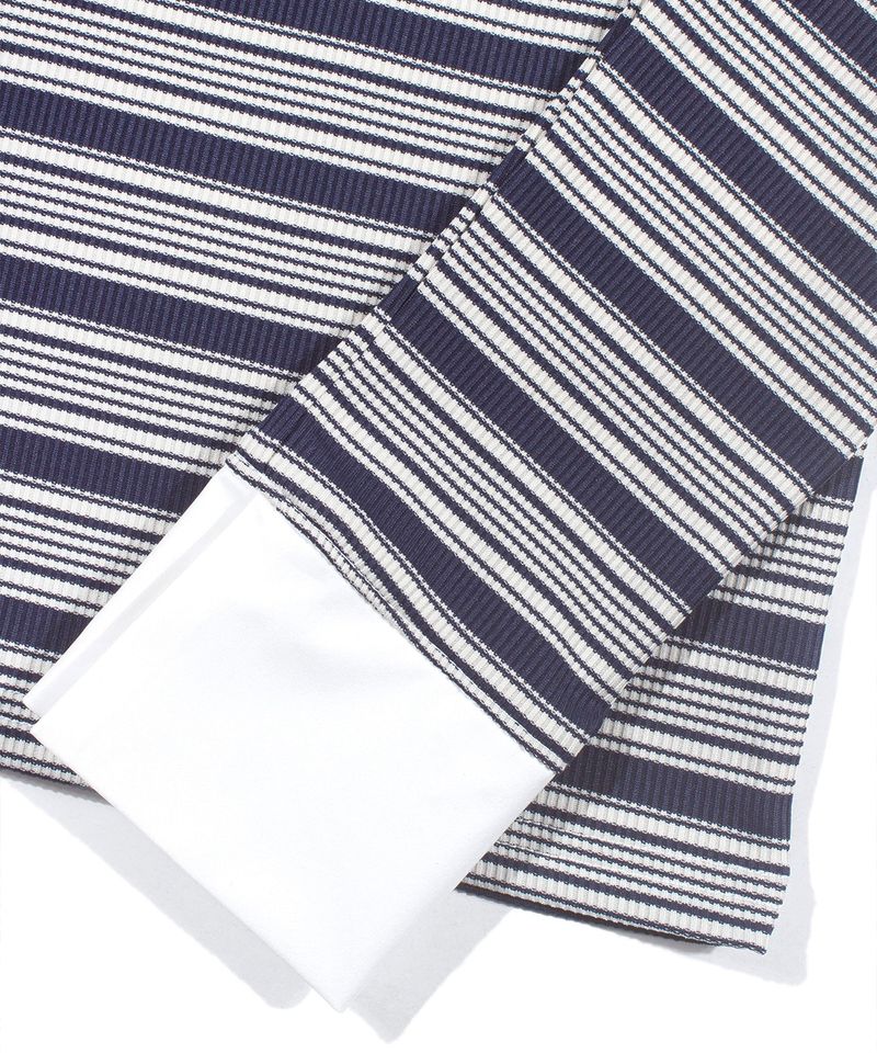 SHIRT LAYERED STRIPE TOP_Navy
