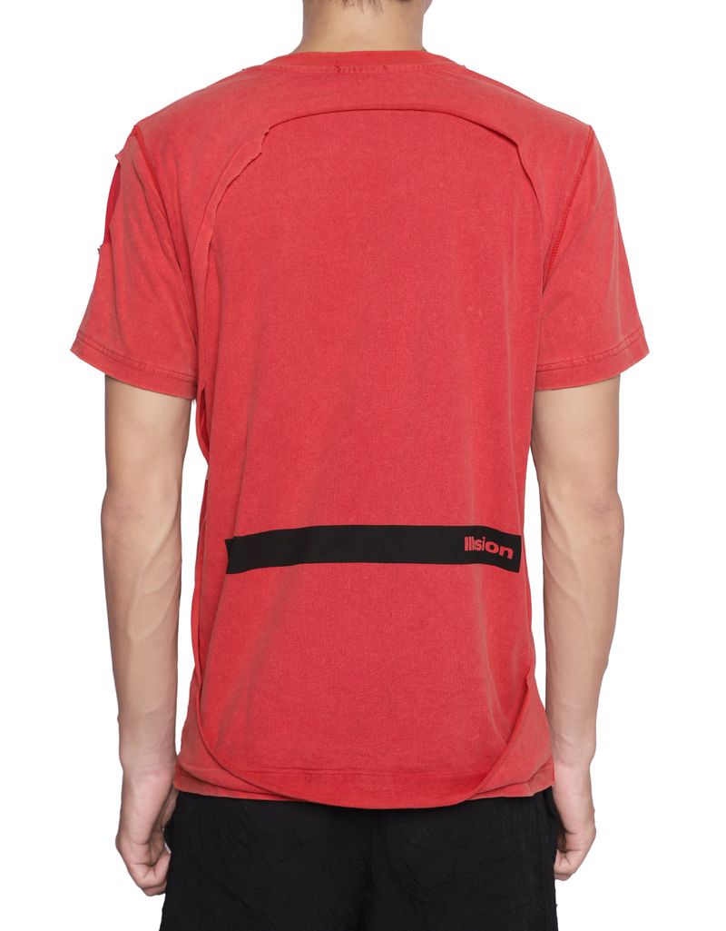 ILLUSION RED DISTRESSED TSHIRT