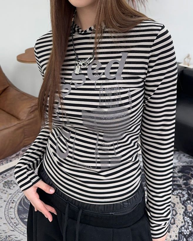 Ruben Striped Print Hoodie