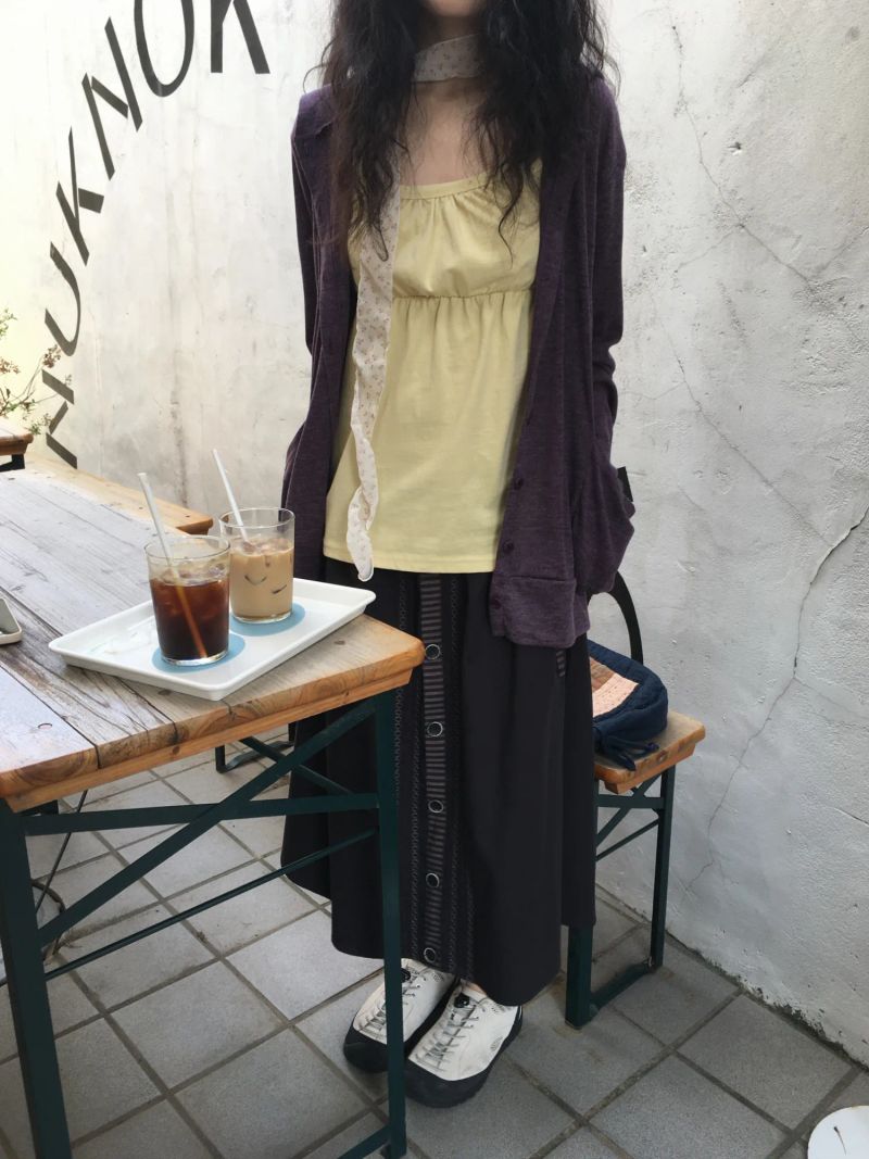 ポケット フード カーディガン