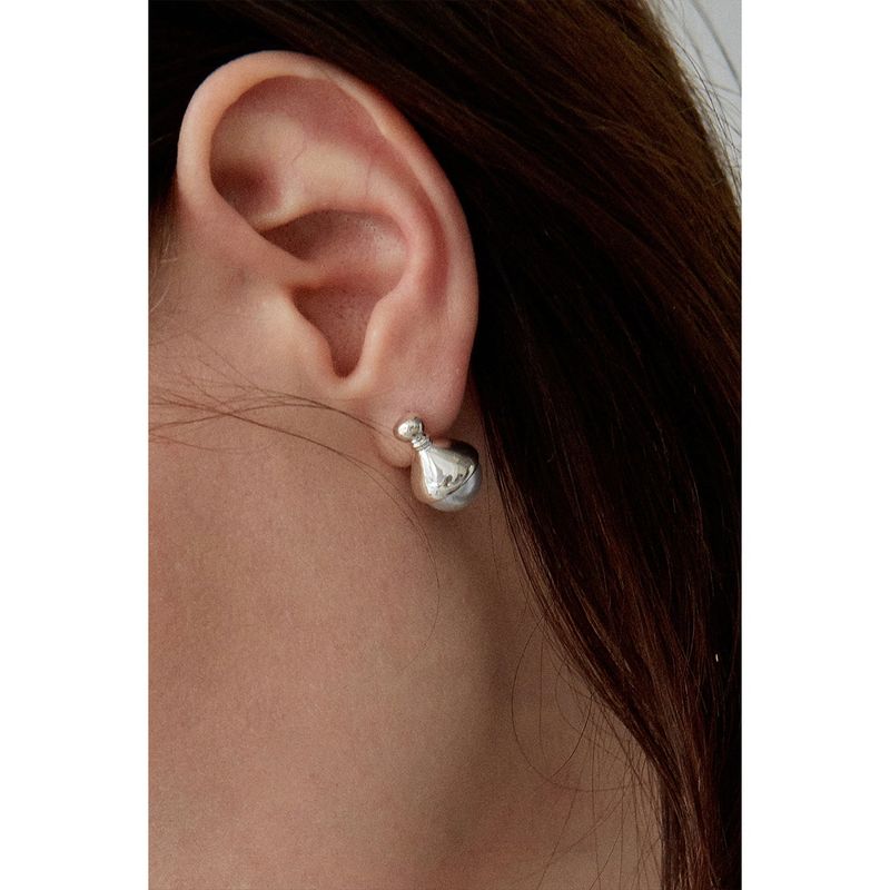 E.003/GOURD EARRING(WHITE)