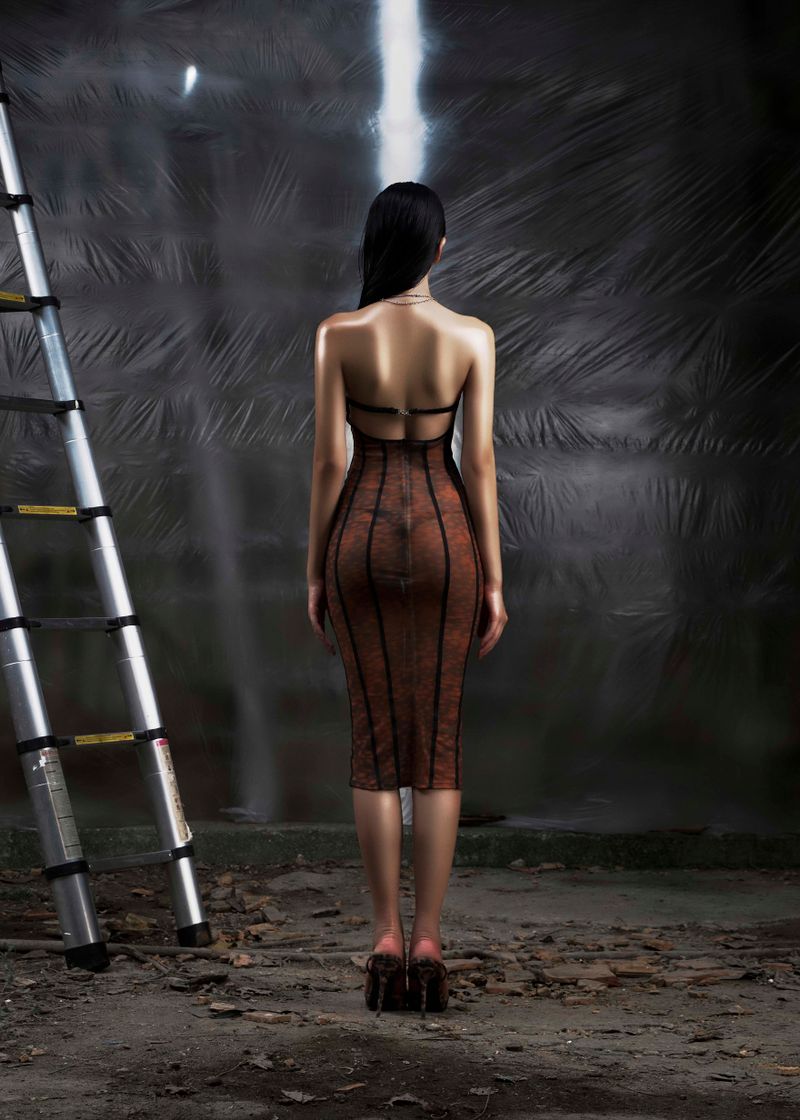 NONE Midi Mesh Dress