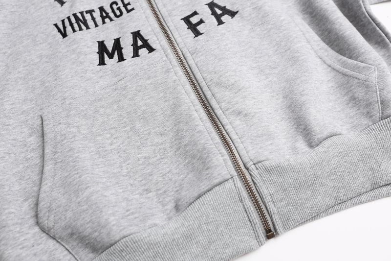Lettering Leopard Hoodie Zip-up 233133358