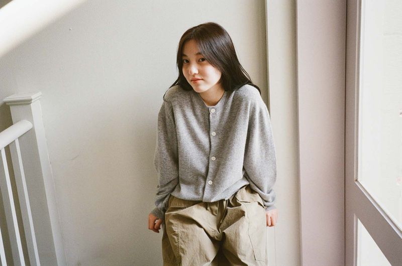 HASTA（ハスタ）の「Cash Blend Knit Cardigan (Gray)（Tops）」