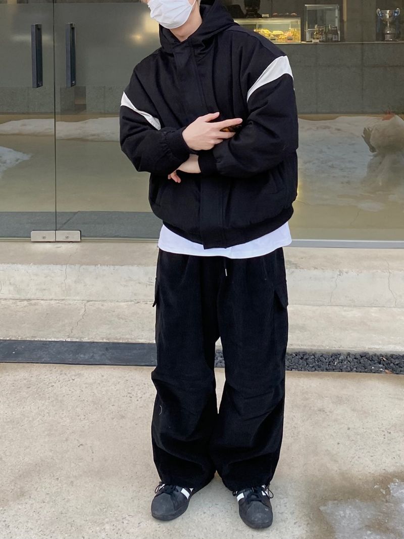 Golden String Cargo Balloon Pants 3C