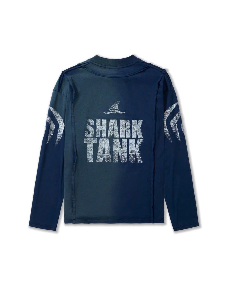 SHARK HALF-WASHED BLUE LONGSLEEVE