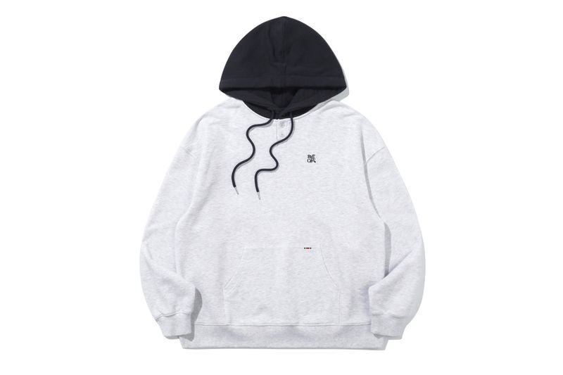 TWO TONE BUTTON HOODIE