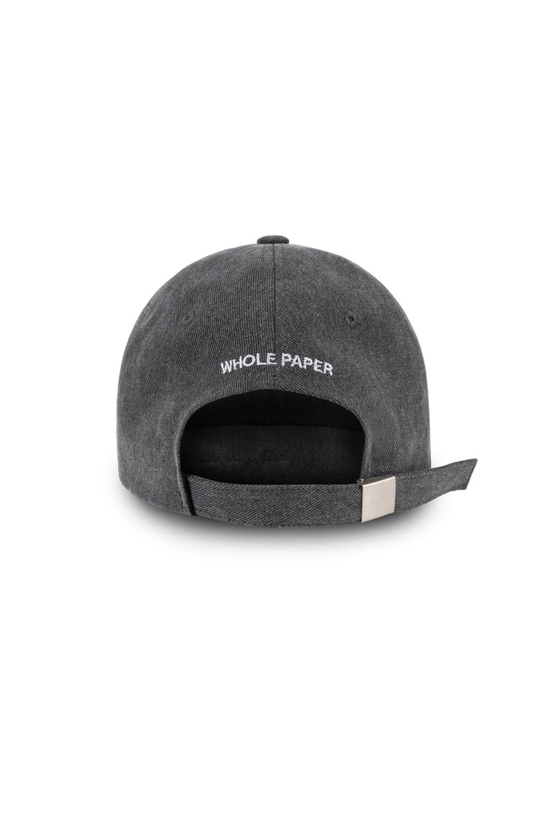 TEXT BALL CAP (CHARCOAL)