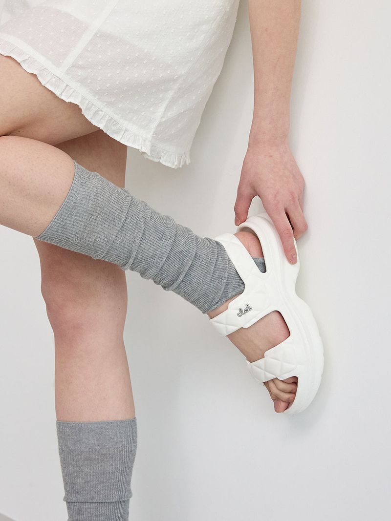 Pepper Salt Sandals - White