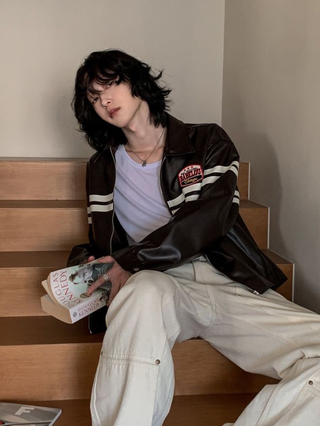 Babel Patch Leather Jacket