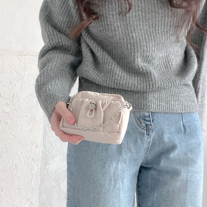 Card Wallet Mini Chain Bag-BEIGE
