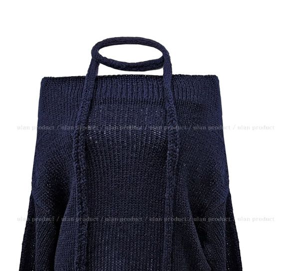 Vine Strap Off-Shoulder Two-Way Knit Scarf Set