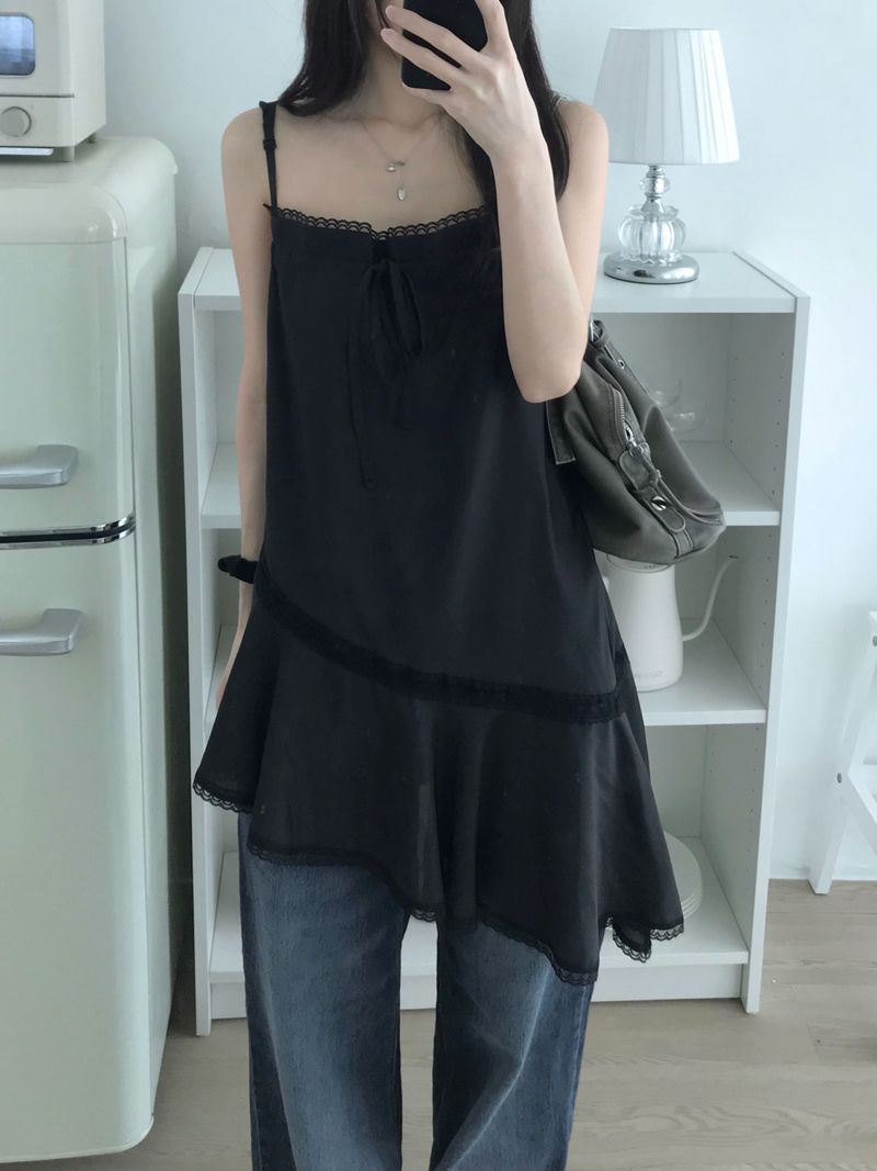 Rib Unbalanced Dress (3 colors)