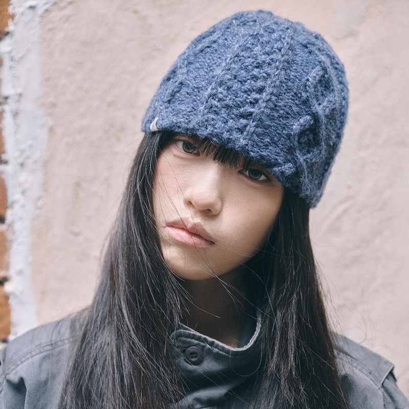 kiibi（キイビ）の「ケーブルニットビーニー アイボリー（帽子）」