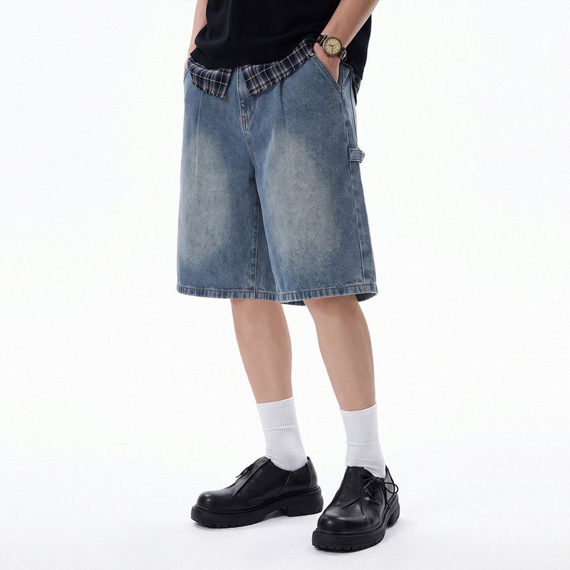 NTET(エヌティーイーティー)の「urban carpenter bermuda denim pants (blue)(Pants)」