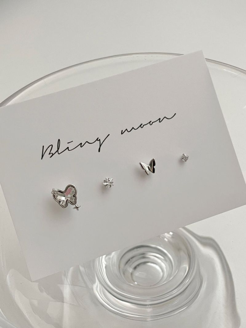 Blingmoon（ブリングムーン）の「[4 set] twinkle butterfly piercing set / daily mini simple（Accessories）」