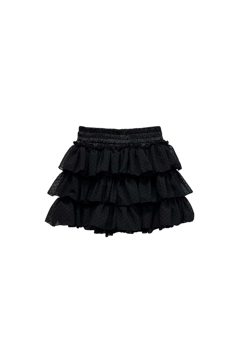 MINI HEART CANCAN SKIRT PANTS / BLACK