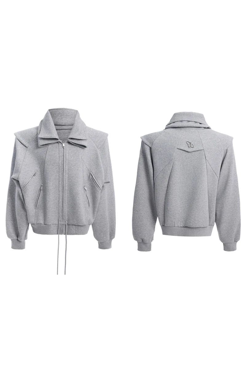 Convertible Cape-Style Zip Hoodie
