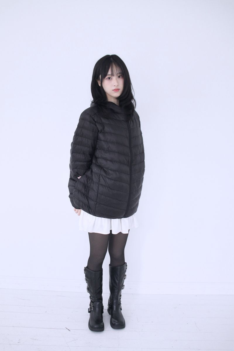 Duck-Down Light Hooded Slim Lightweight Padded (2colors)